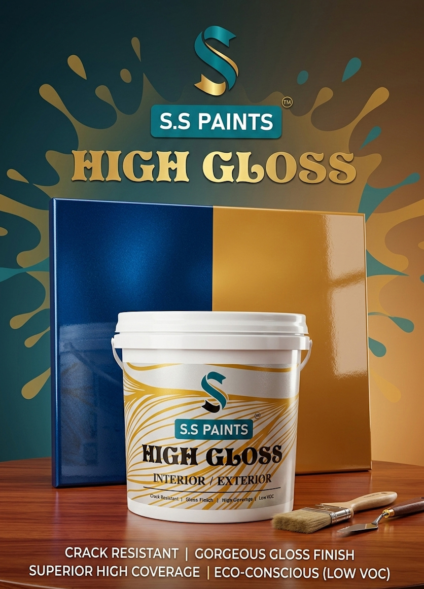 S.S Paints High Gloss Interior Exterior